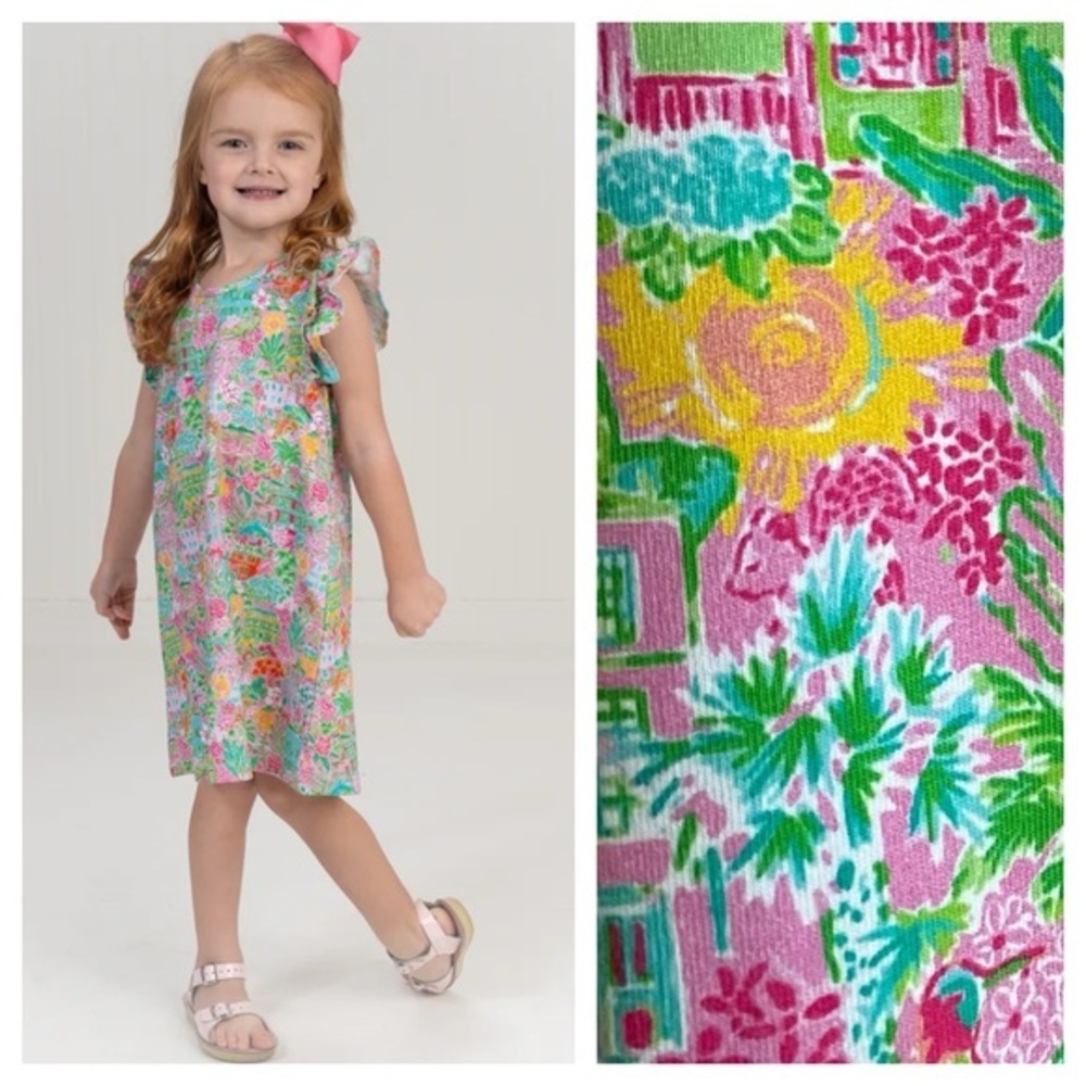 The Oaks Colorful Pink Green Lori Charming Charleston Dress 6